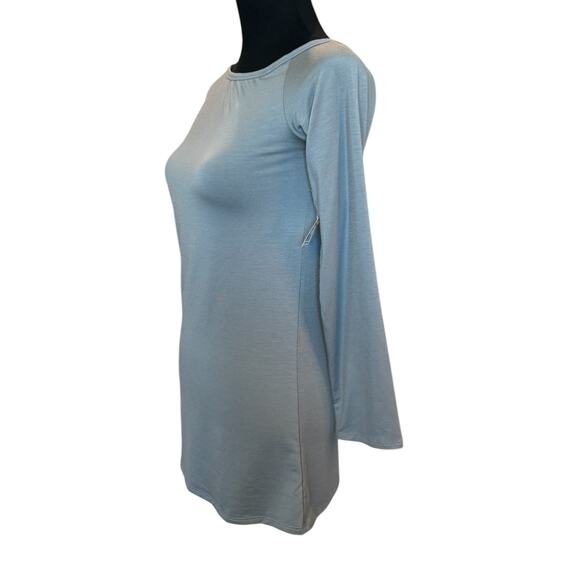 New ~ GO COUTURE ~ Women's Gray Cold Shoulder Sleeve Tunic Blouse Top Size Small - Picture 2 of 6
